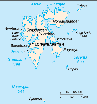 Svalbāras karte
